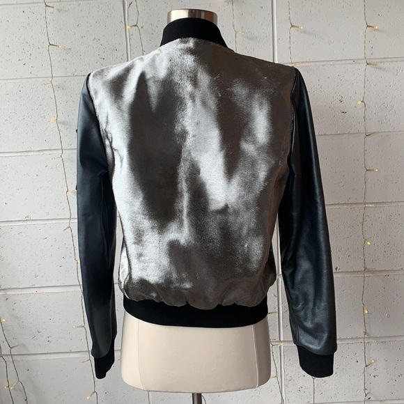 MCM silver calf leather bomber jacket Size M NWT - Picture 8 of 8